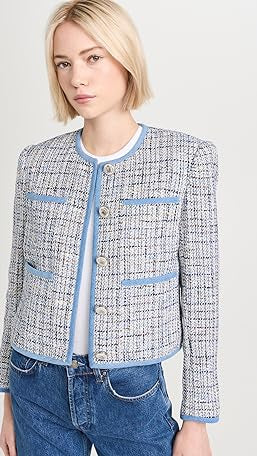 VB Darla Tweed Jacket in Blue Multi