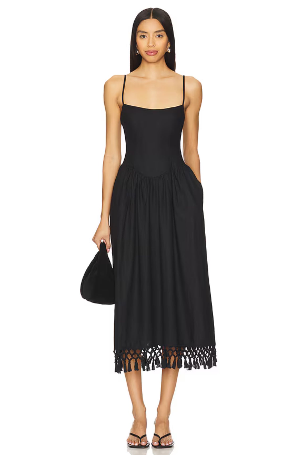 TLR Lexi Linen-Blend Midi Dress