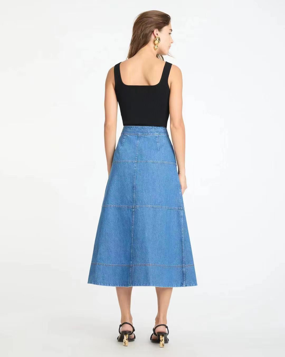 TT Hudie Denim Midi Skirt
