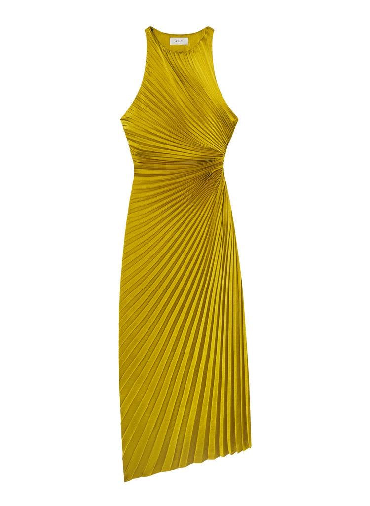 3 Colors! ALC Reagan Asymmetric Pleated Midi Dress
