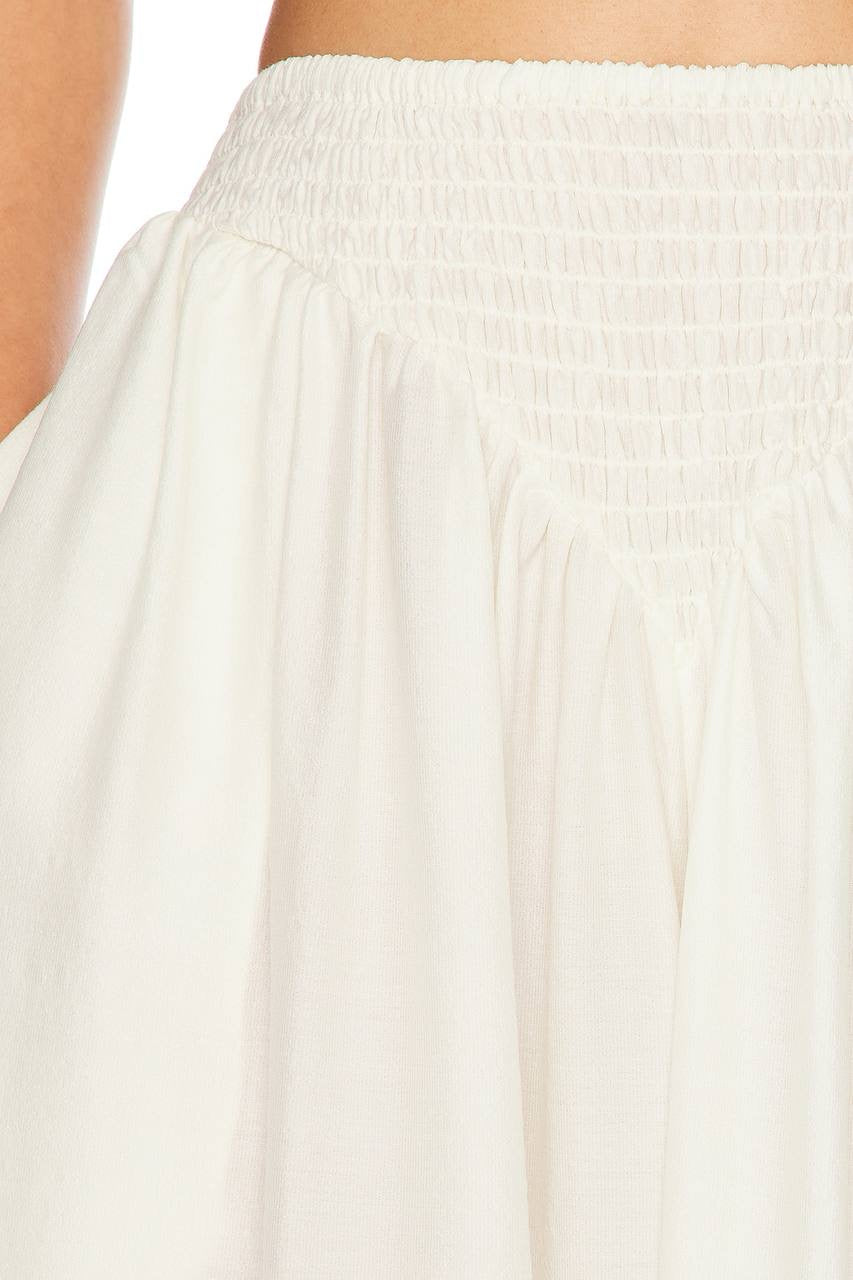 HS Smocked Tunic Bandeau Top | Balloon Pant | Wool-Silk Set