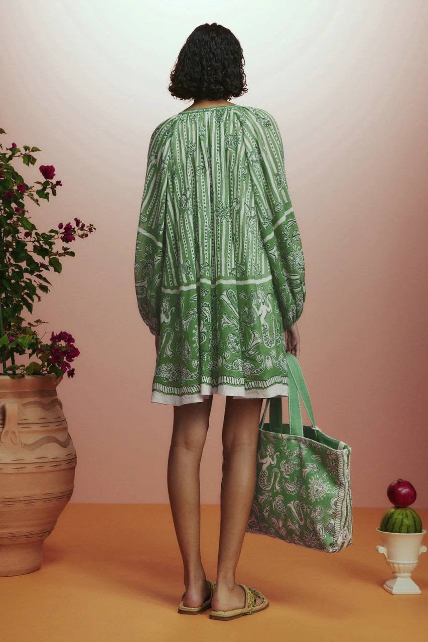 ALM Lula Long Sleeved Ramie Mini Dress