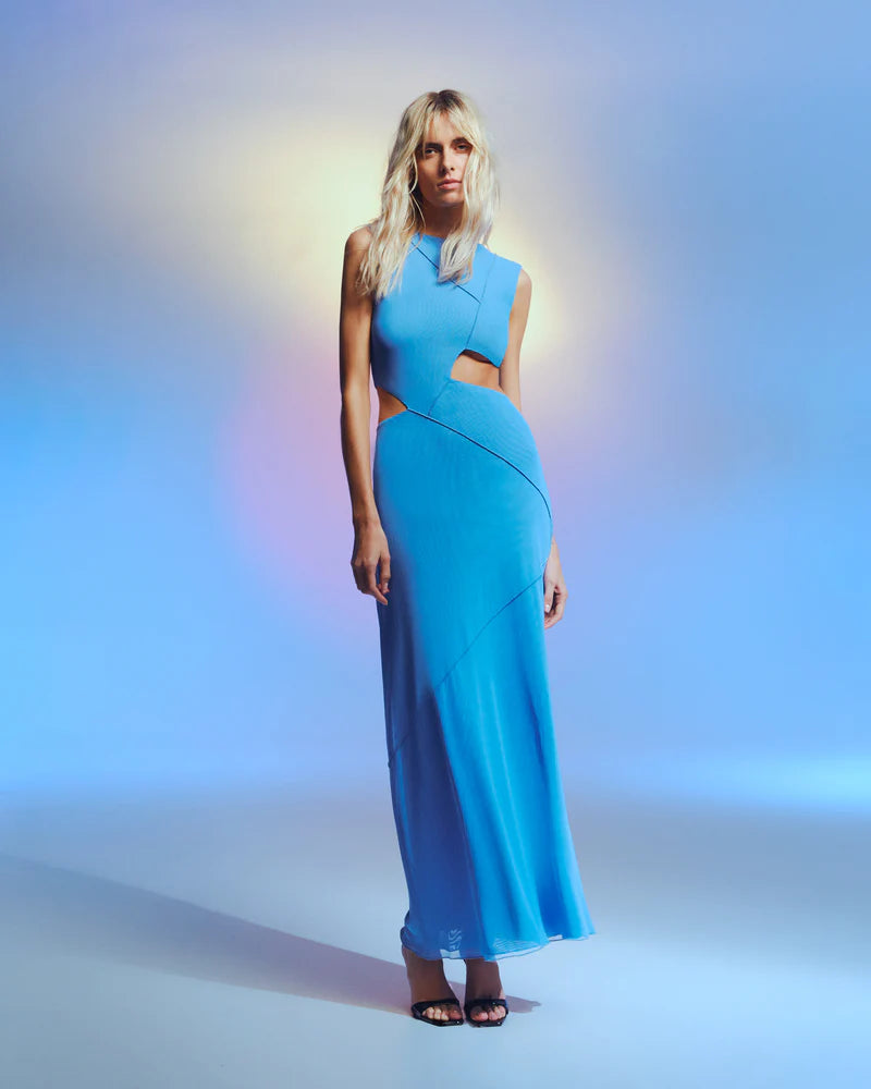 MS Salli Mesh Cut Out Maxi Dress