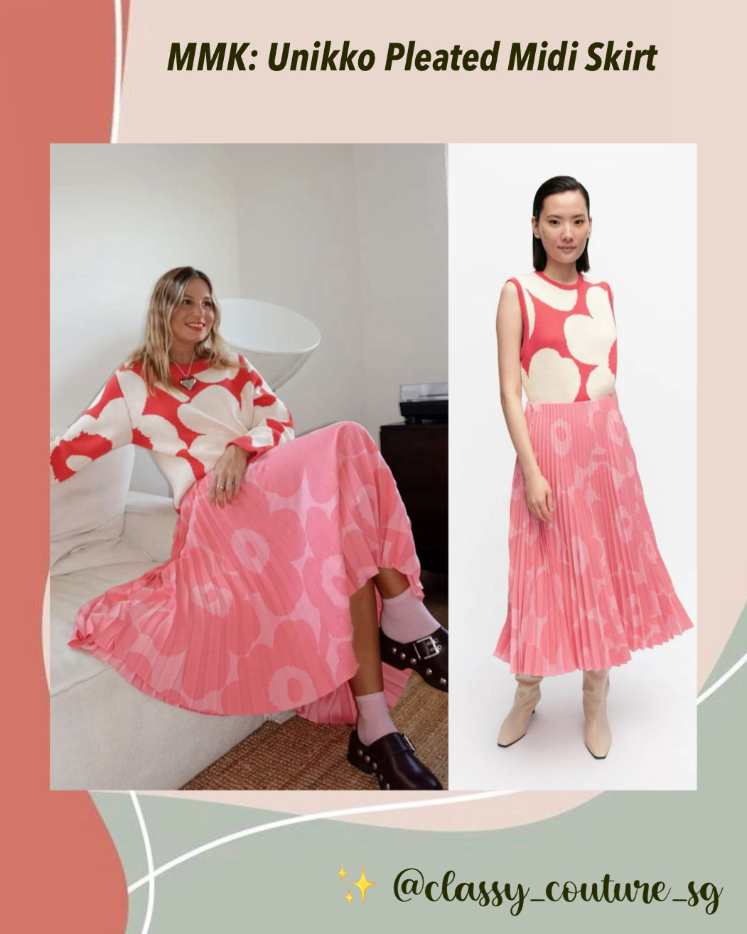 MMK Myy & Kyllikki Unikko Pleated Midi Skirt