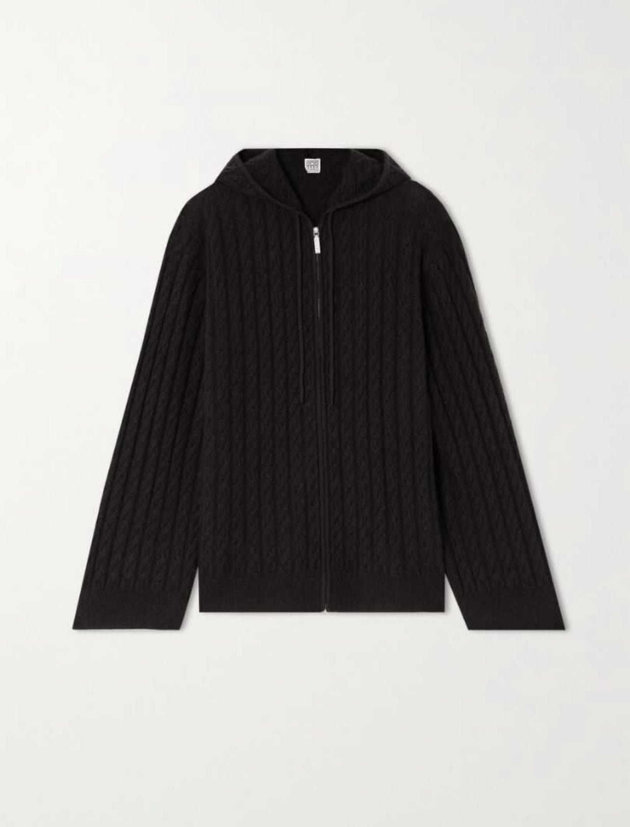 Tot Bevy Cable Knit Wool-Cashmere Hoodie Jacket