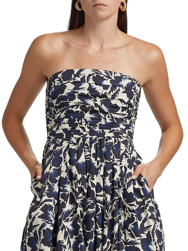 3 Colors! ALC Tate Strapless Cotton Midi Dress