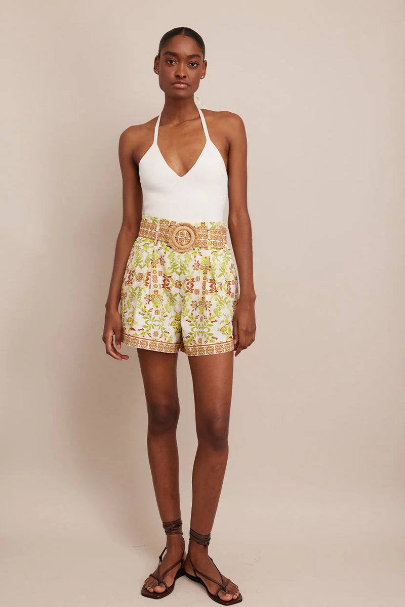 CC Palmer Belted Cotton / Linen Shorts