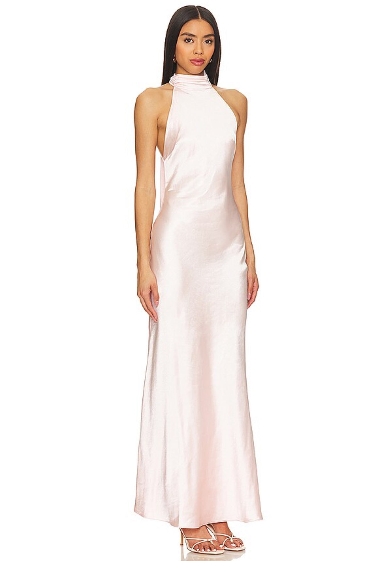 MS Evianna Satin Gown Maxi Dress