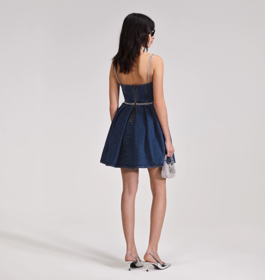 SP Diamante Detail Denim Mini Dress