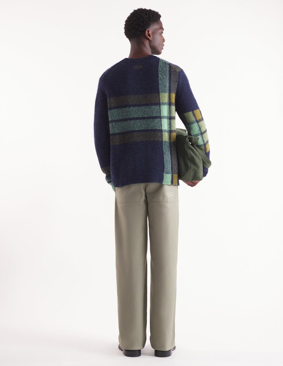 MK Men’s Graphic Check Wool-Blend Pullover Sweater | Cardigan