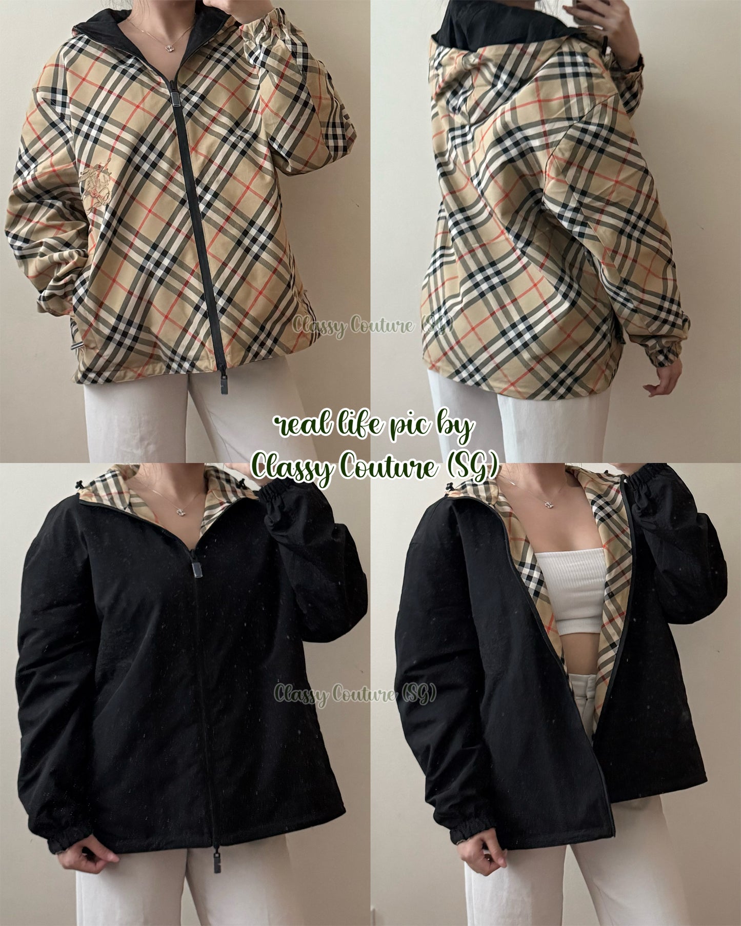 BBR Men's Reversible Check Hooded Jacket