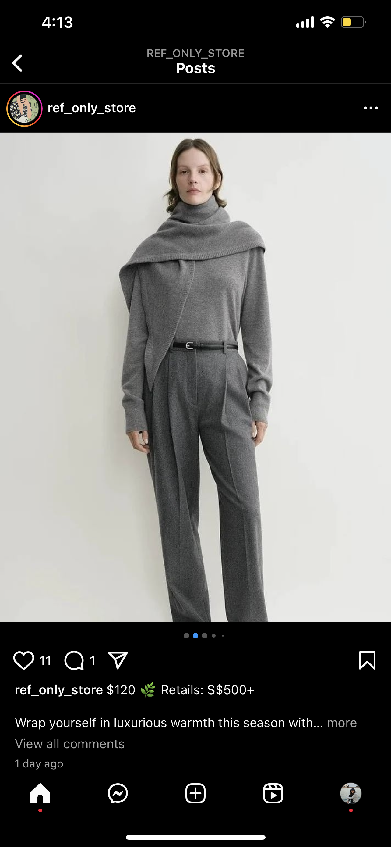 TOT Triangle Wool-Cashmere Scarf