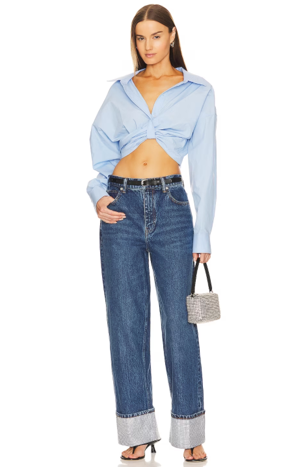 AW Crystal Embellished Denim Jacket | Pants | Set