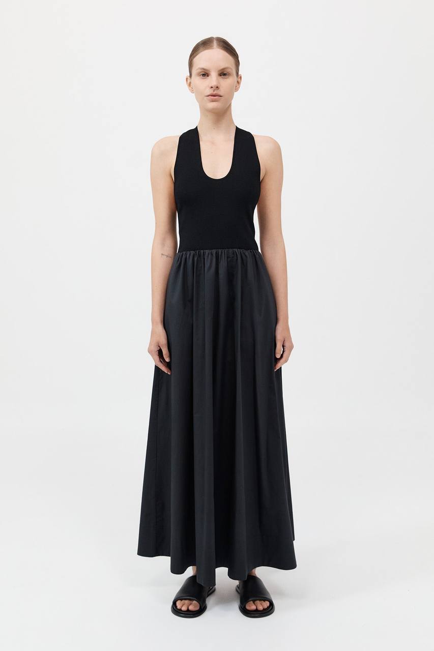 SA Plunge Neck Midi Maxi Dress