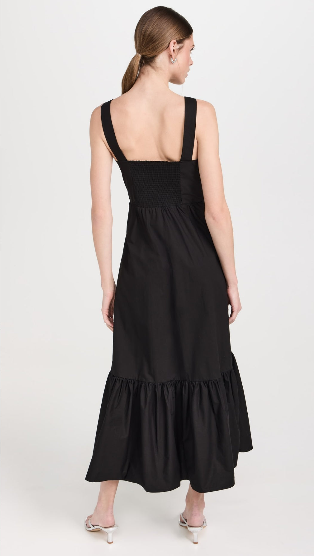 ALC Lilah II Cotton Midi Dress in Black