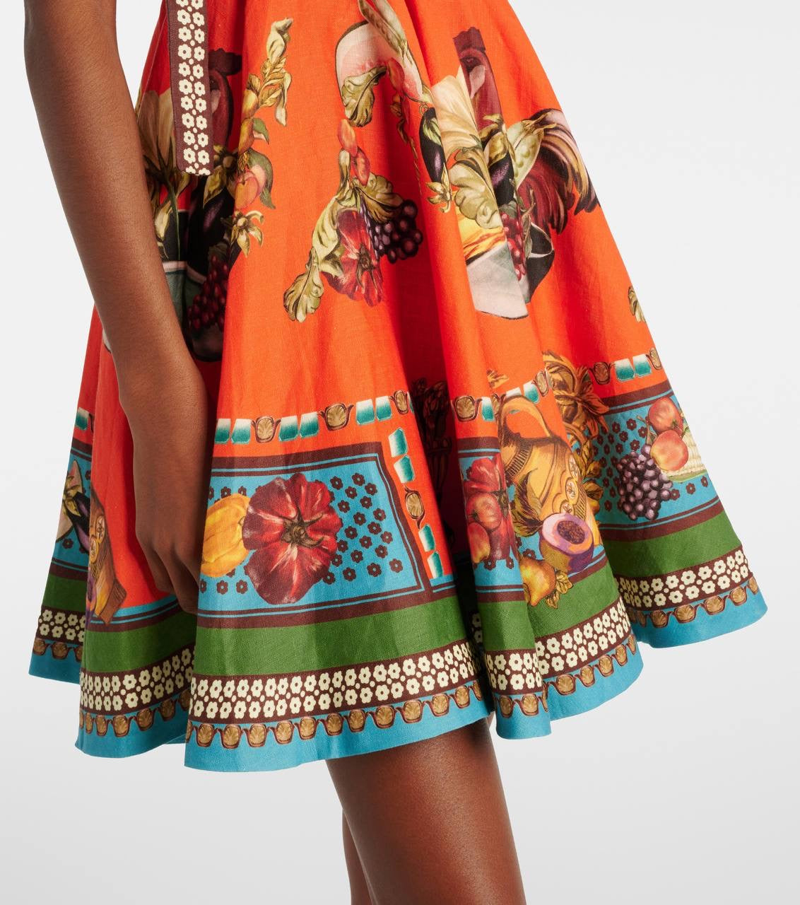 ALM Rocco Graphic Pattern Linen Mini Dress