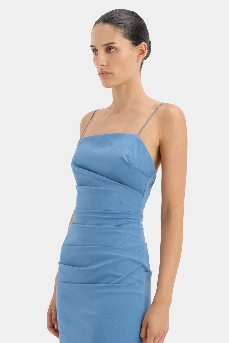 STL Jones Cotton-Blend Gathered Maxi Dress