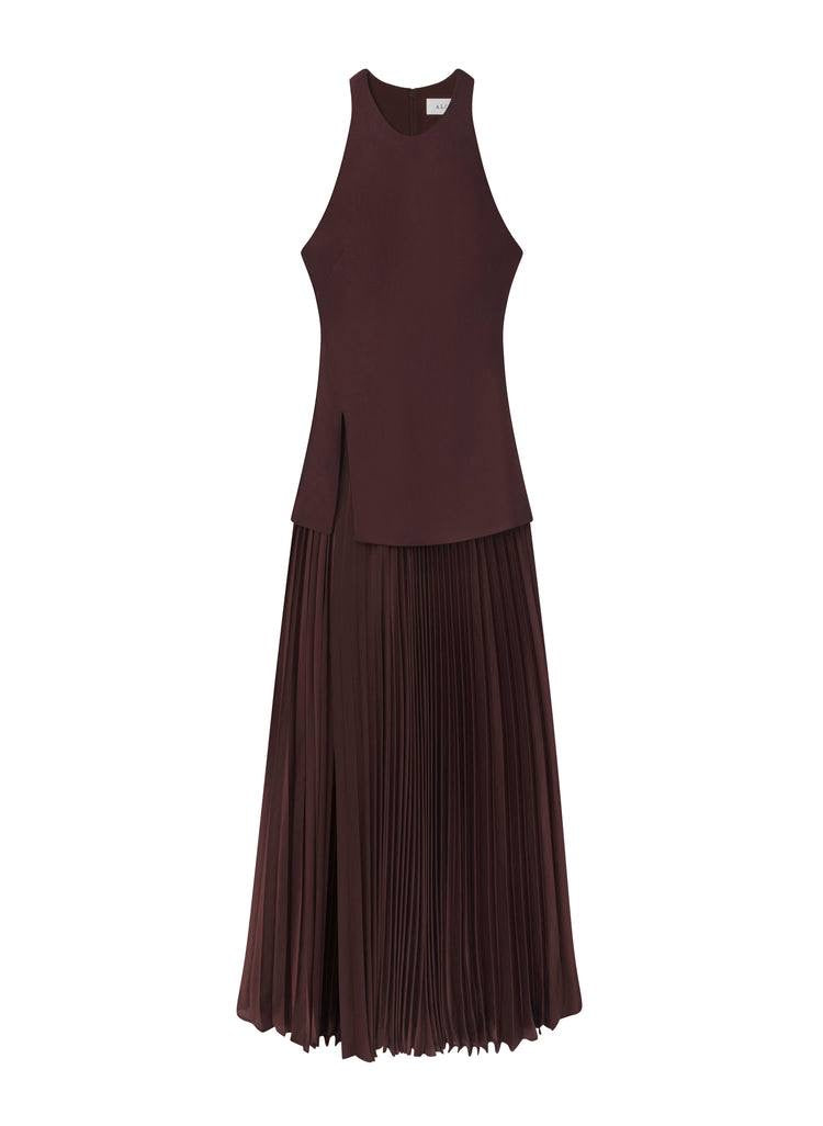 ALC Willow Sleeveless Pleated Midi Dress