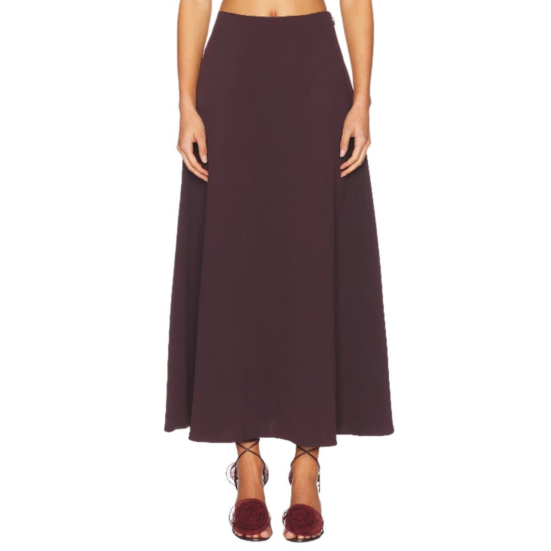 HS Heavy Crepe Midi Skirt