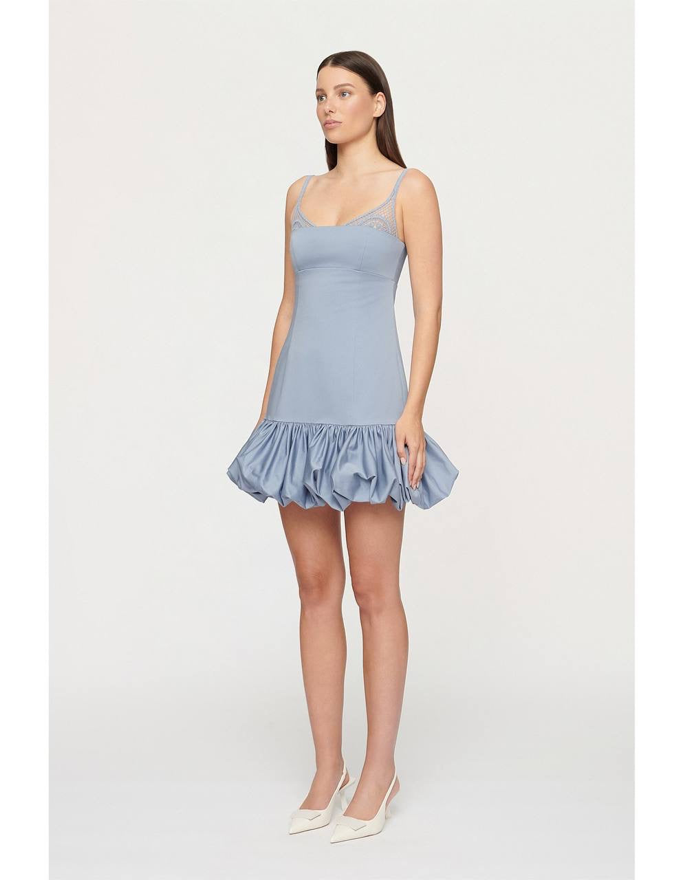 CLE Daisy Cotton Satin Mini Dress