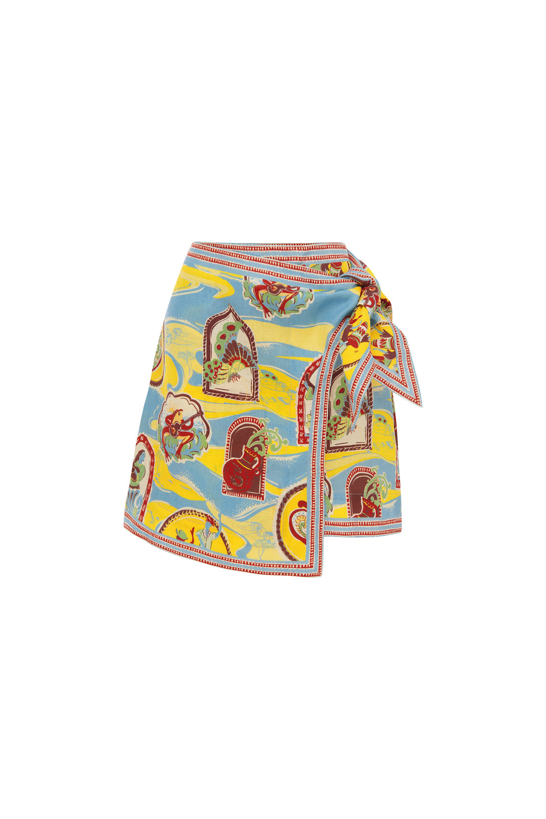 ALM Emilio Cotton Shirt | Sarong Mini Skirt | Set