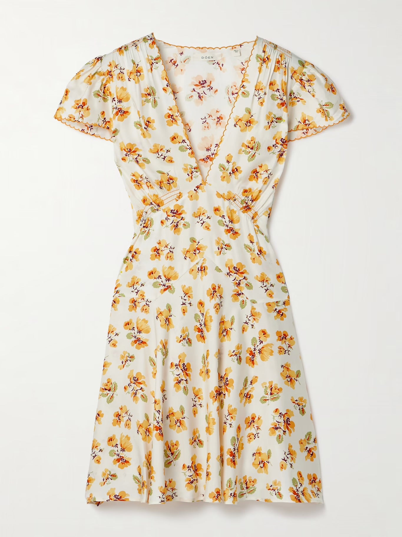 DN Dianne Silk-Viscose Mini Dress in Amber Frolicking Floral