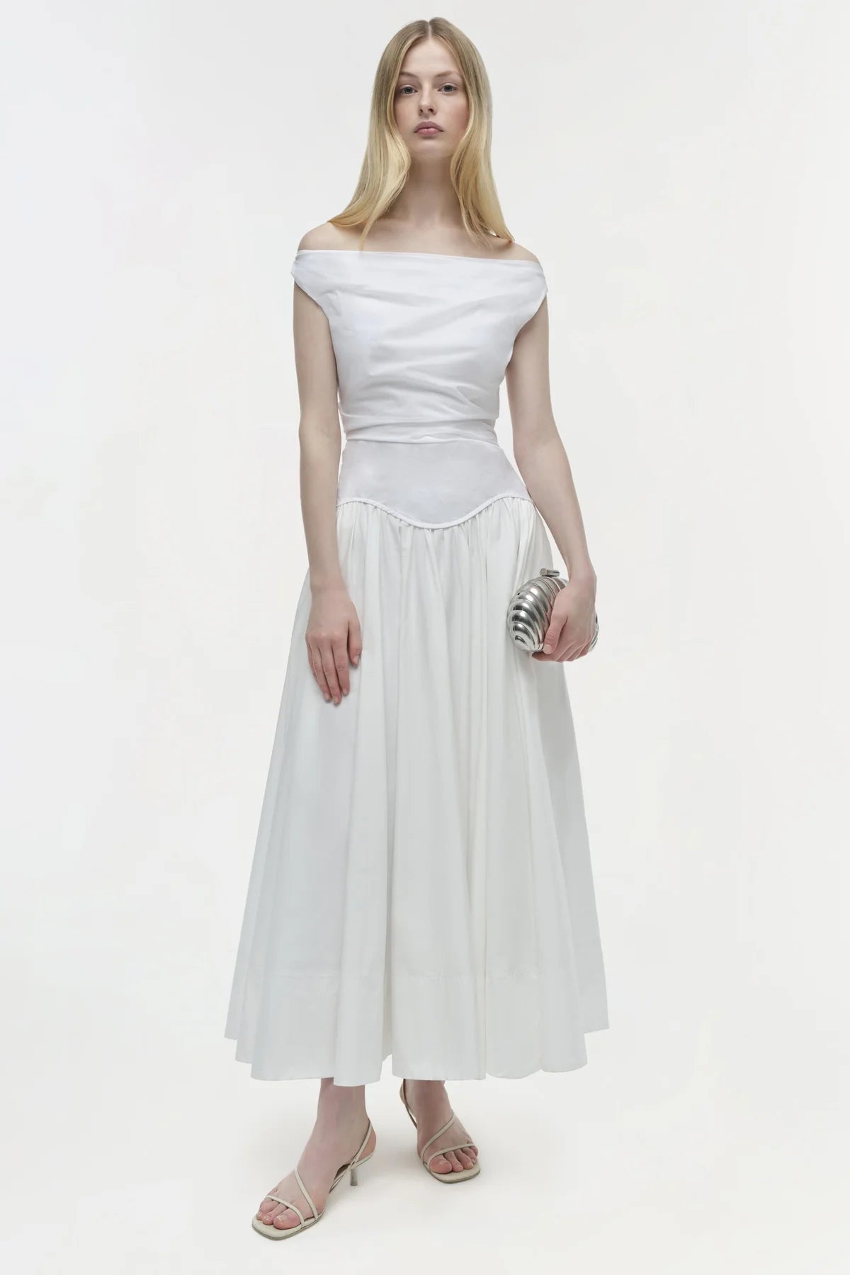 Restock! JS Cersei Off Shoulder Cotton-Blend Midi Maxi Dress