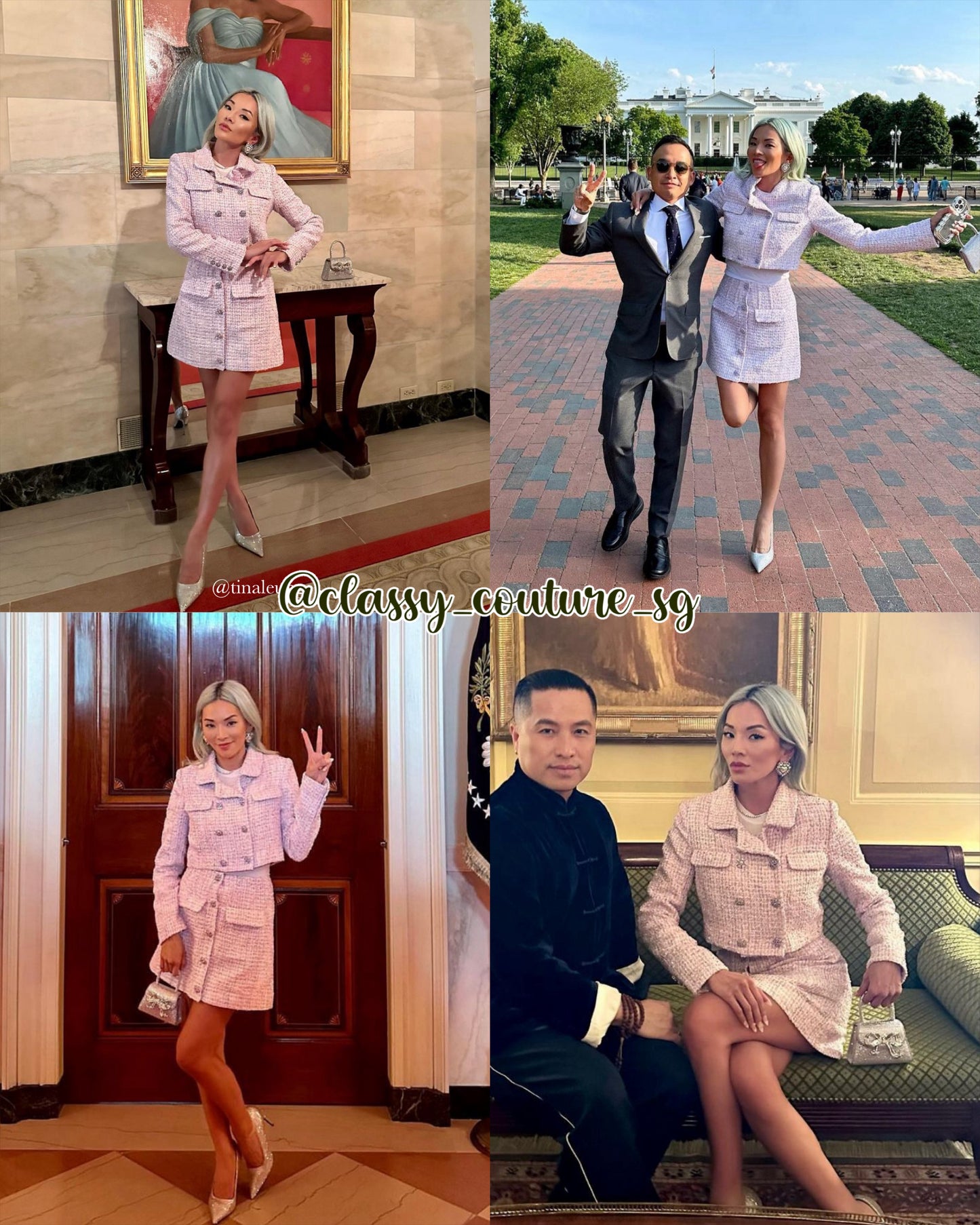 SP Lilac Boucle Cropped Jacket | Purple Mini Skirt | Set