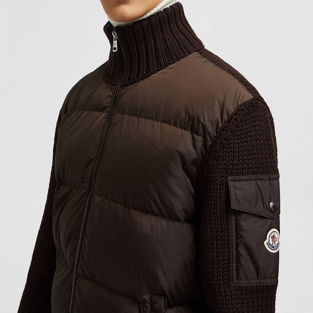 MC Men’s Padded Wool Zip Up Cardigan Jacket (Down Filling)