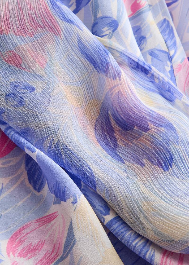 RX Hayley Detachable-Scarf Silk Midi Dress