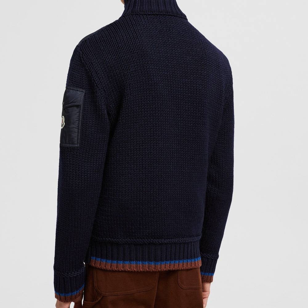 MC Men’s Padded Wool Zip Up Cardigan Jacket (Down Filling)