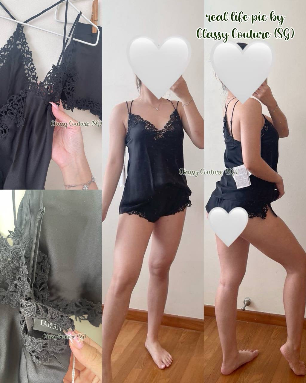 LP Silk Camisole | Sleep Shorts with macrame frastaglio | Lounge Set