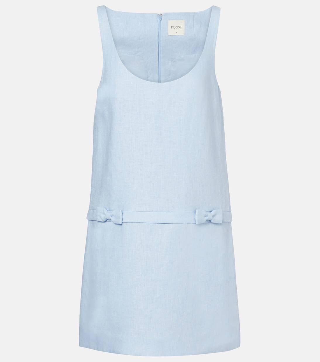 PSE Harper Linen Shift Bow Mini Dress