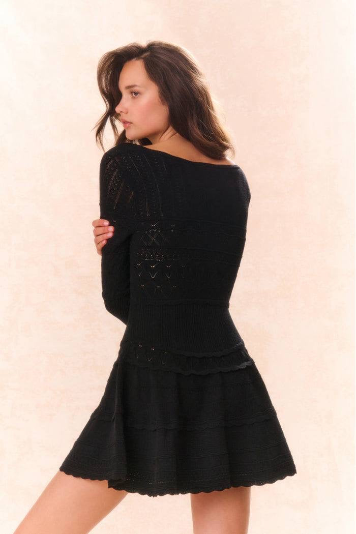 LSF Lavender Pointelle Knit Mini Dress