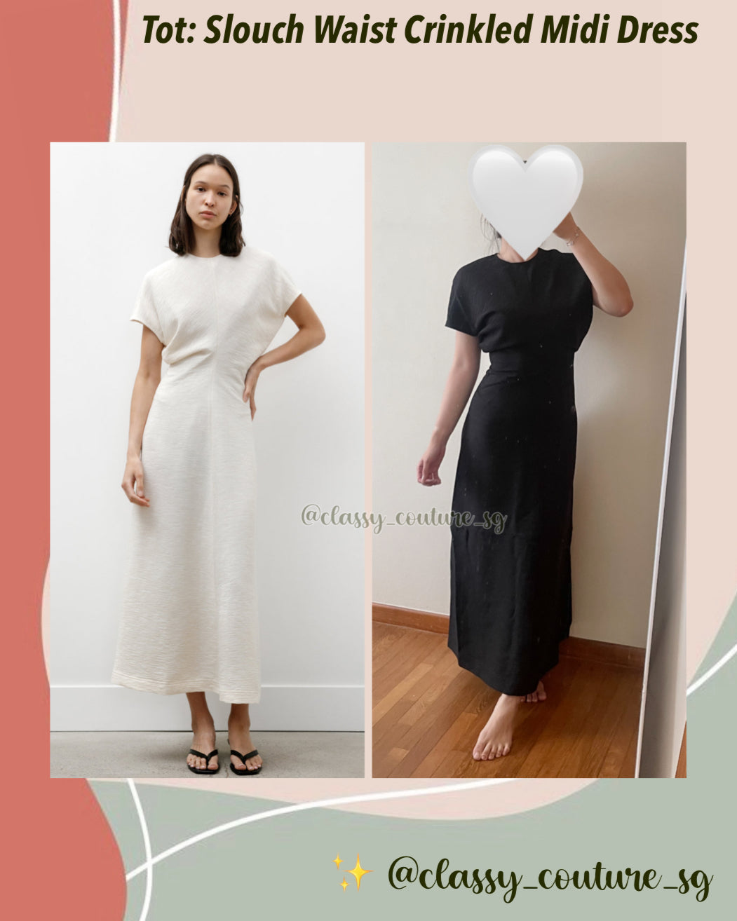 Tot Slouch Waist Crinkled Viscose-Blend Midi Dress – Classy Couture (SG)