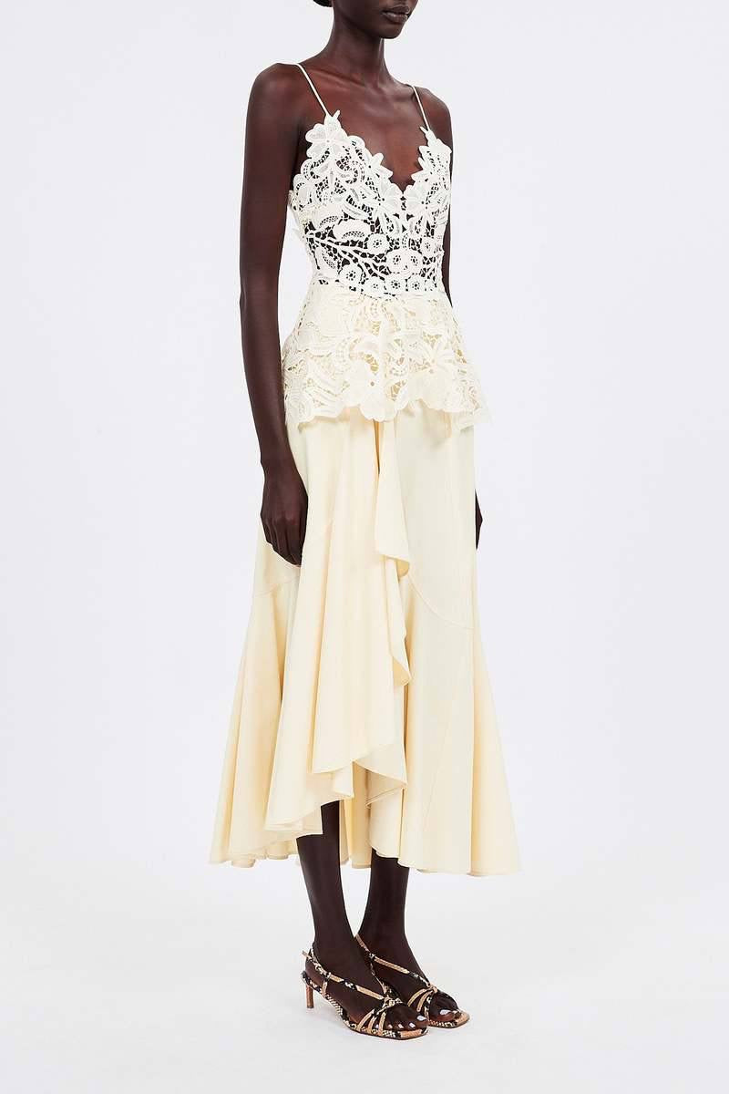 UJ Sabina Faux Wrap Cotton-Blend Midi Skirt