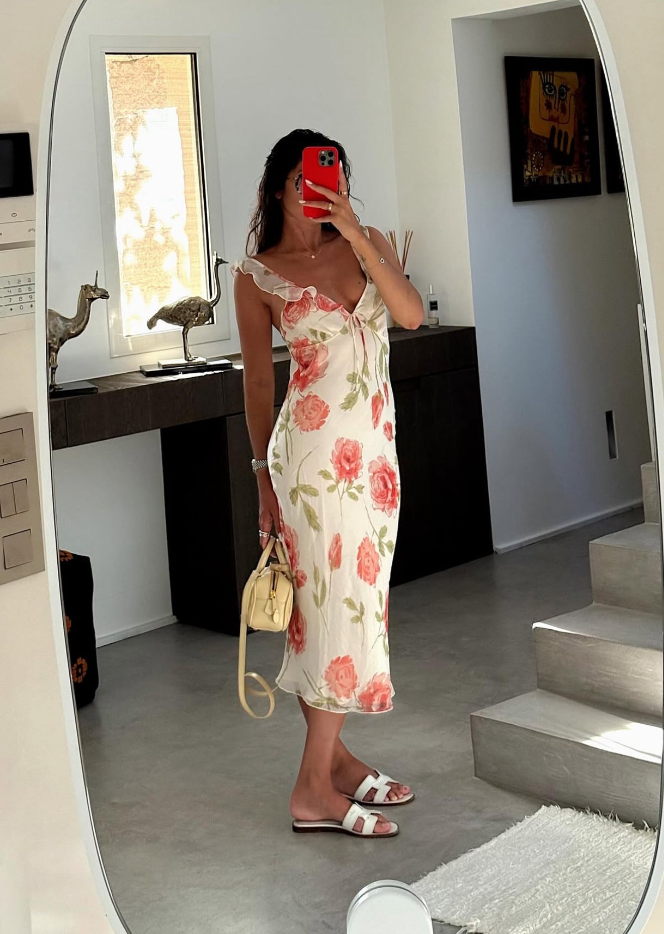 RP Gemma Silk Midi Dress in Pink Floyd Floral