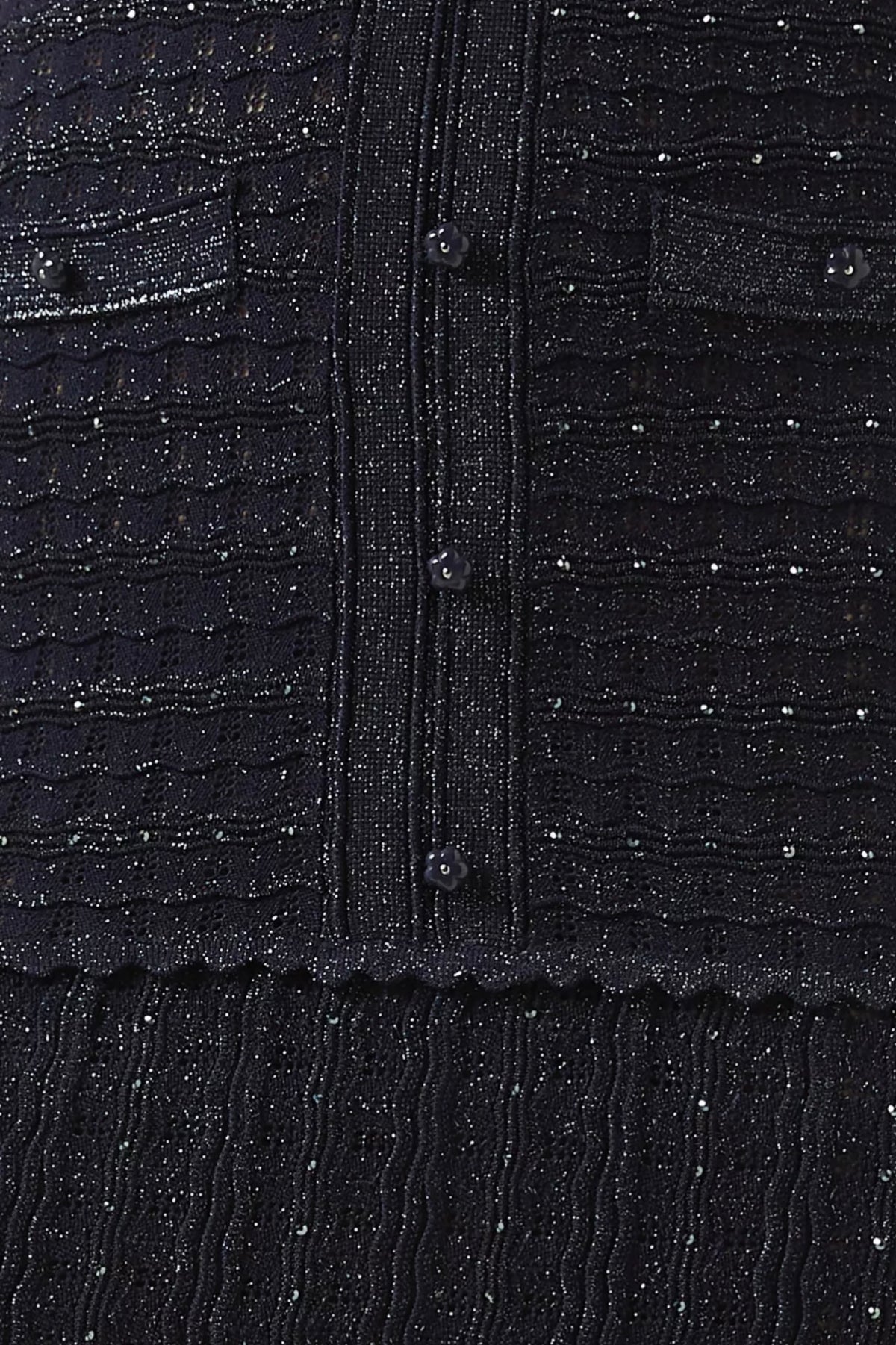 SD Diane Blue Rhinestone Viscose-blend Metallic Knit Maxi Dress