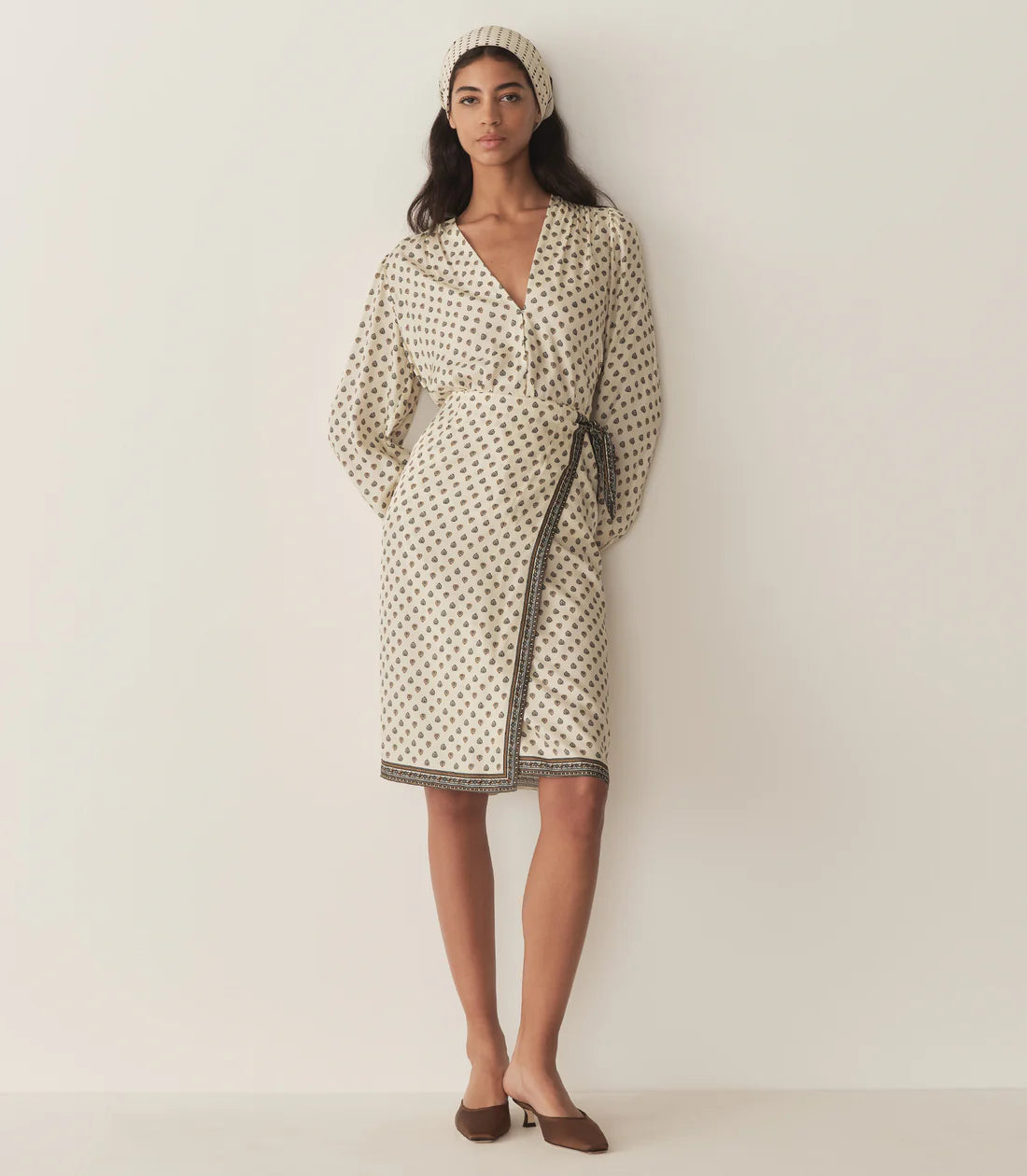 DN Delia Silk Viscose Midi Skirt