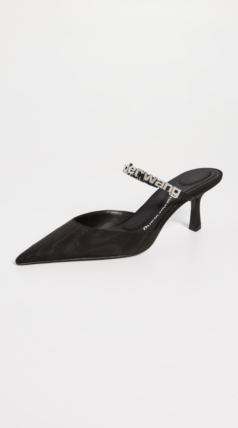 AW Delphine 65 Logo Strap | Slingback Mules Heels