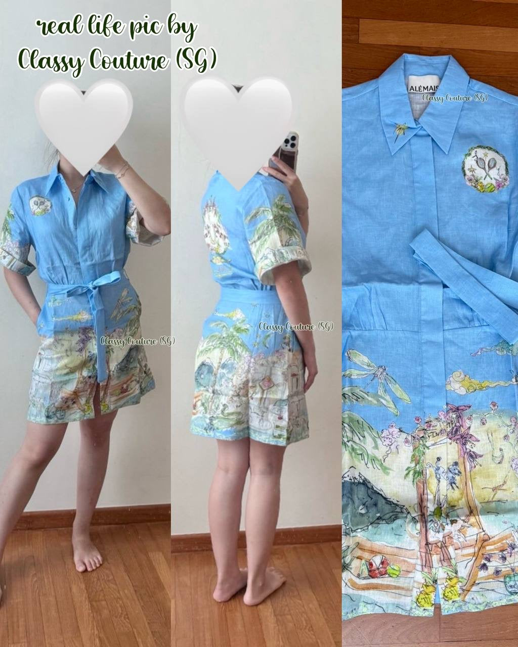 ALM Anouk Linen Mini Dress Shirtdress