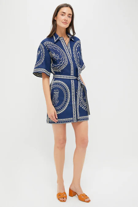 ALM Oceane Linen Shirtdress Mini Dress