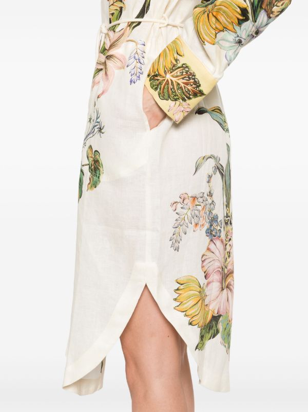 ALM Oleander Linen Midi Dress Shirtdress