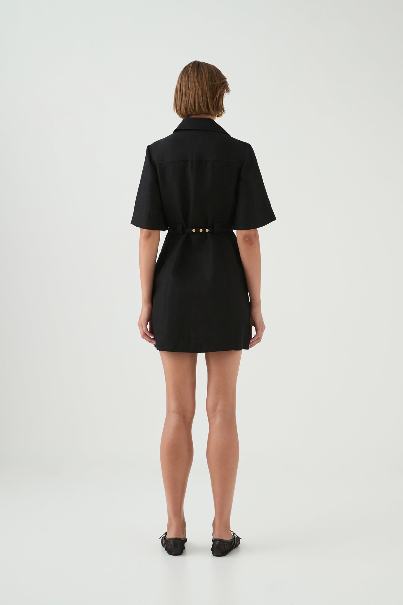 AJ Morgan & Ana Linen-Blend Mini Dress