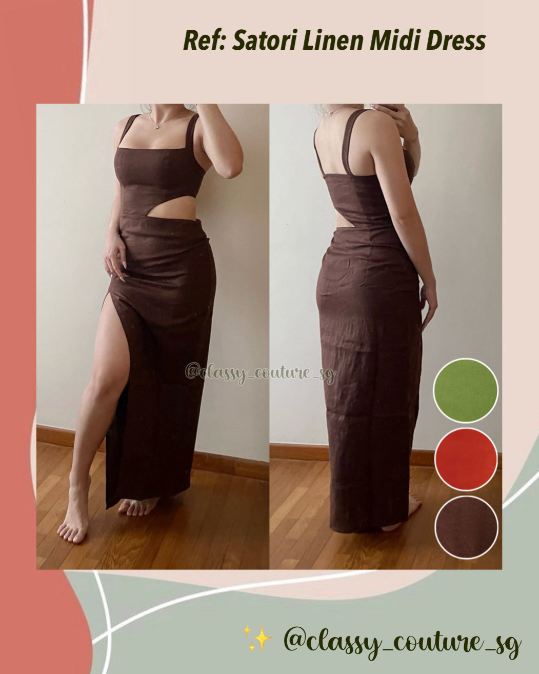 SALE! Ref Satori Linen Midi Dress SALE! Ref Satori Linen Midi Dress