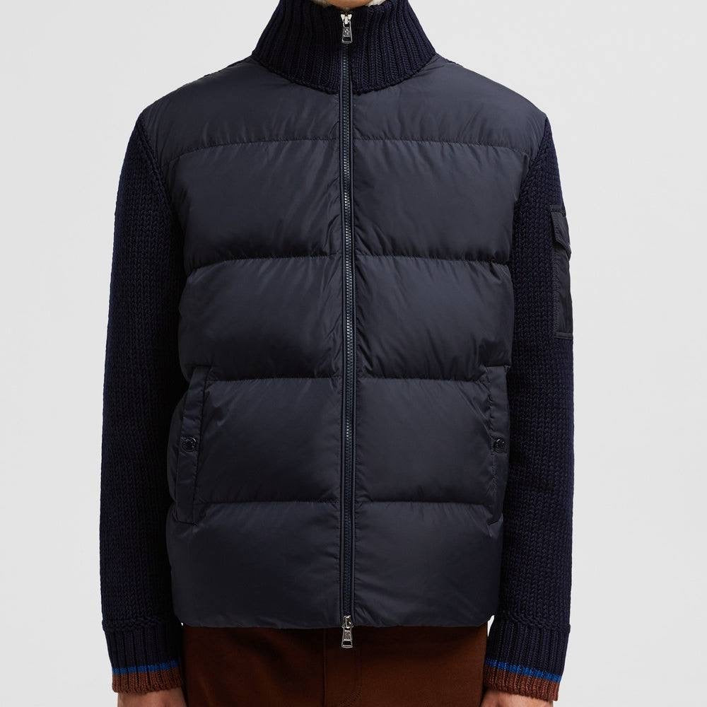 MC Men’s Padded Wool Zip Up Cardigan Jacket (Down Filling)