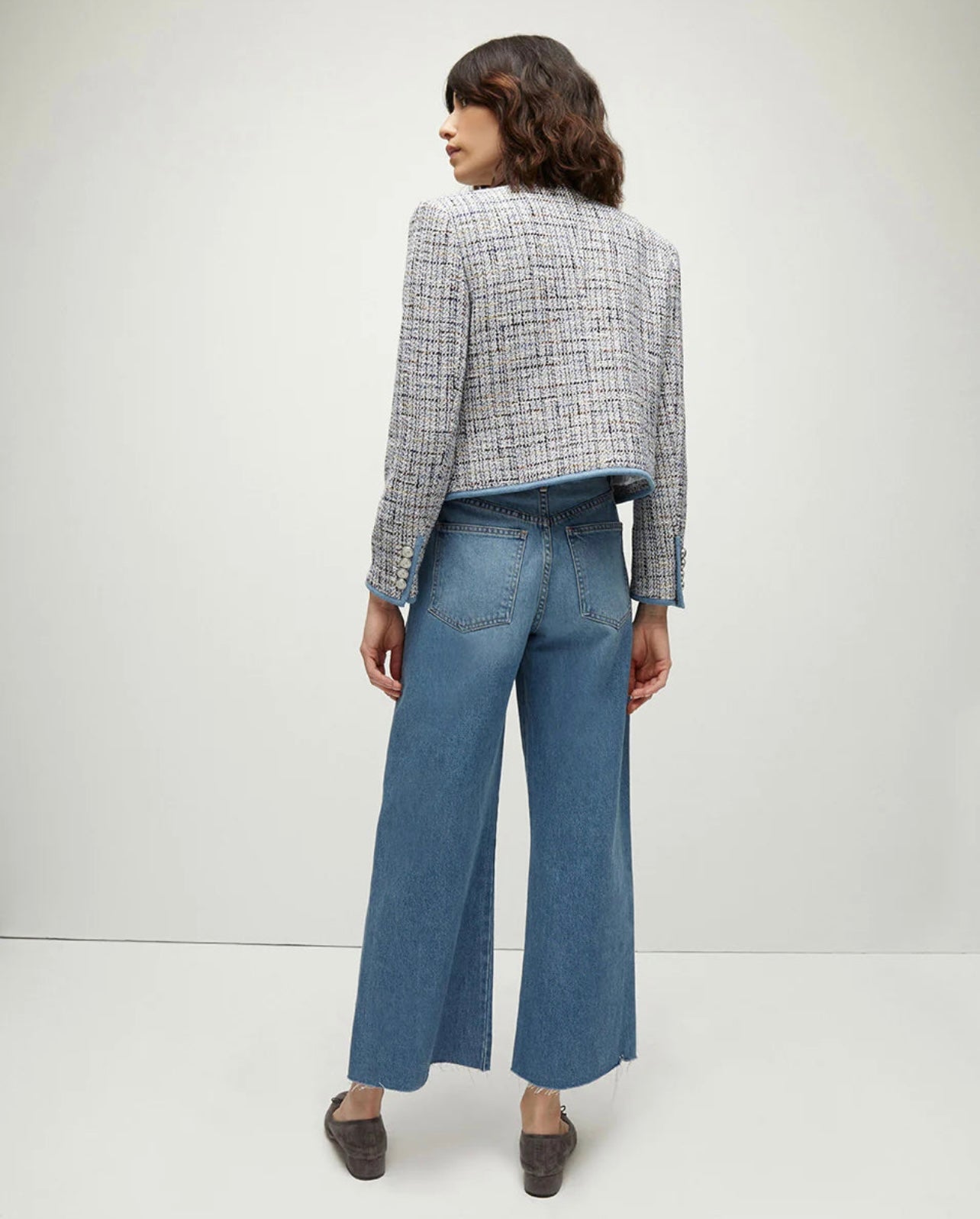 VB Darla Tweed Jacket in Blue Multi