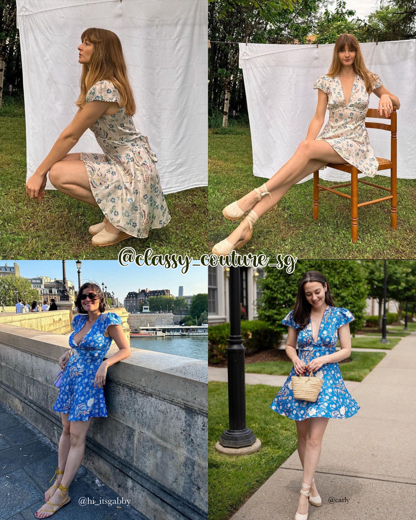 DN Dianne V Neck Silk Mini Dress