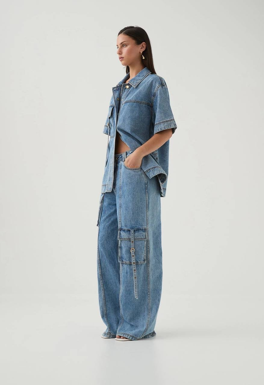 AJ Juno Denim Cargo Jeans