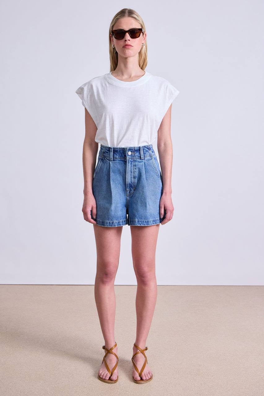 AA Bari High Waist Jean Cotton Denim Shorts